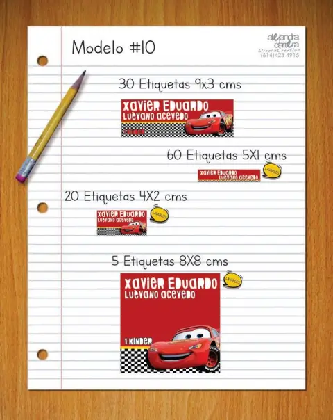 Papelería personalizada Alejandra Carrera - diseño 10
