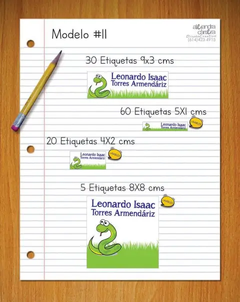 Papelería personalizada Alejandra Carrera - diseño 11