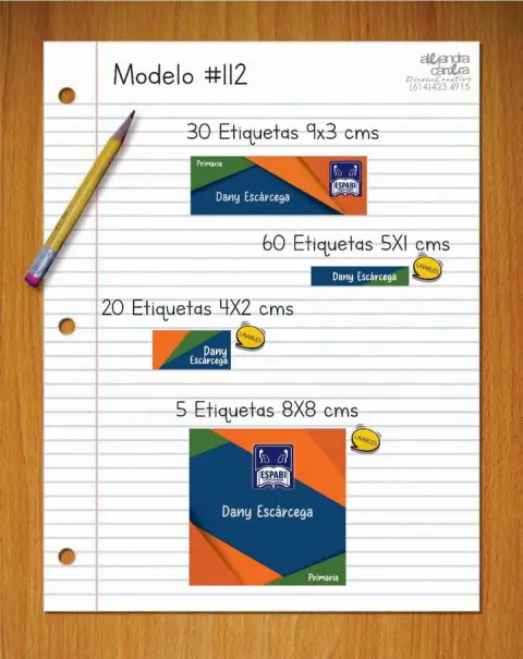 Papelería personalizada Alejandra Carrera - diseño 112