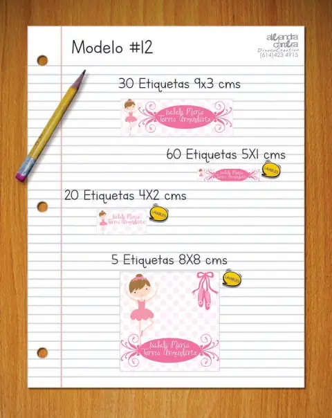 Papelería personalizada Alejandra Carrera - diseño 12