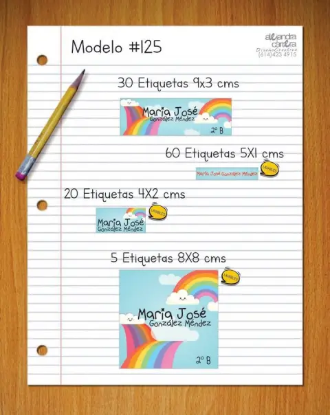 Papelería personalizada Alejandra Carrera - diseño 125
