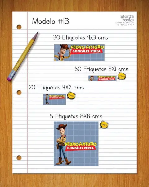 Papelería personalizada Alejandra Carrera - diseño 13