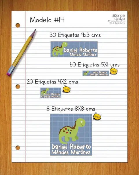 Papelería personalizada Alejandra Carrera - diseño 14