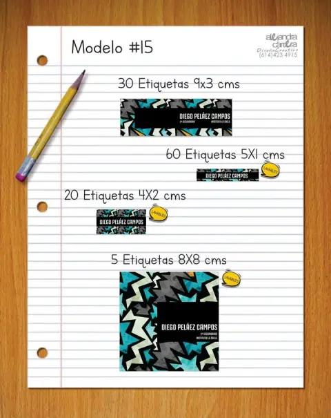 Papelería personalizada Alejandra Carrera - diseño 15