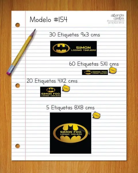 Papelería personalizada Alejandra Carrera - diseño 154