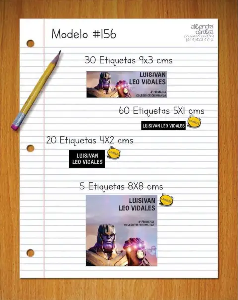 Papelería personalizada Alejandra Carrera - diseño 156