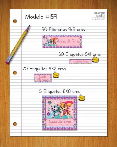 Papelería personalizada Alejandra Carrera - diseño 159