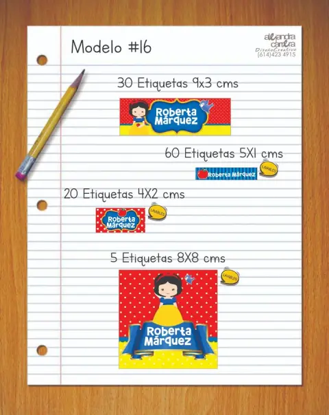 Papelería personalizada Alejandra Carrera - diseño 16
