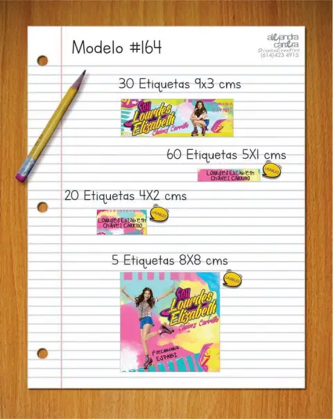 Papelería personalizada Alejandra Carrera - diseño 164