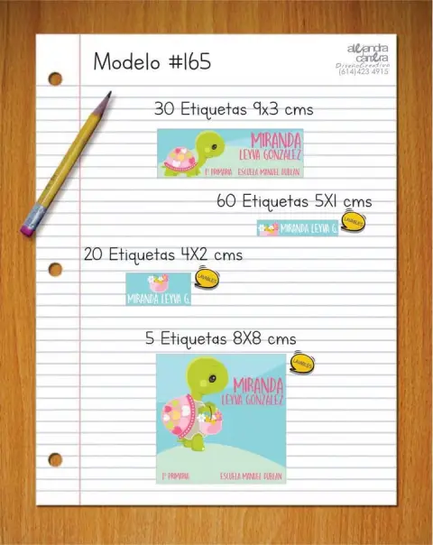 Papelería personalizada Alejandra Carrera - diseño 165