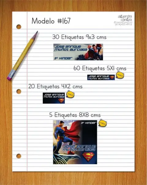 Papelería personalizada Alejandra Carrera - diseño 167