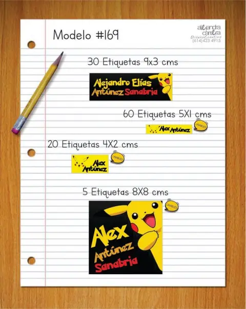 Papelería personalizada Alejandra Carrera - diseño 169