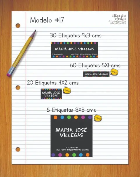 Papelería personalizada Alejandra Carrera - diseño 17