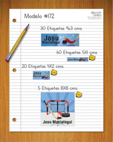 Papelería personalizada Alejandra Carrera - diseño 172