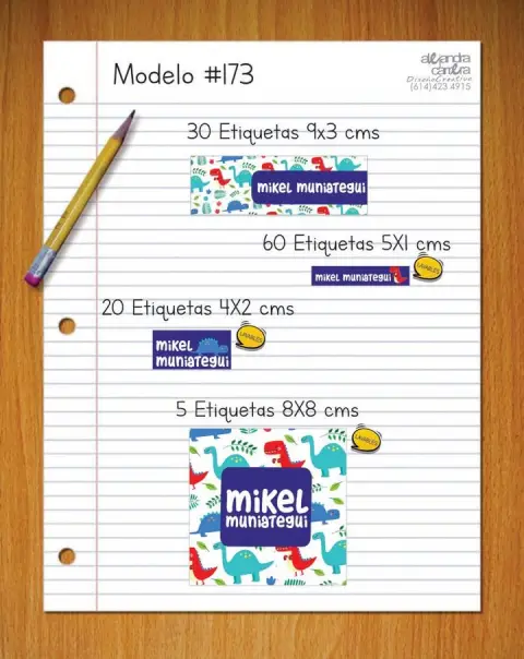 Papelería personalizada Alejandra Carrera - diseño 173