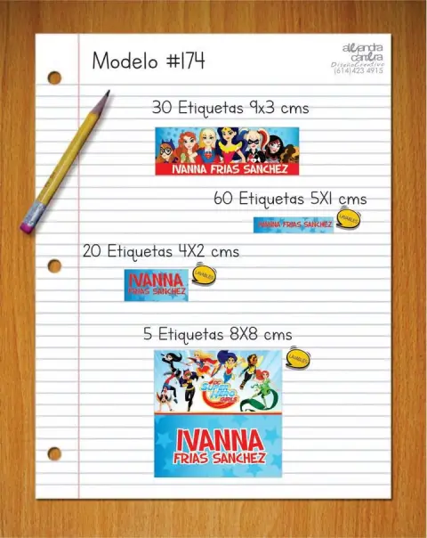 Papelería personalizada Alejandra Carrera - diseño 174
