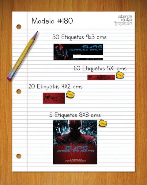 Papelería personalizada Alejandra Carrera - diseño 180