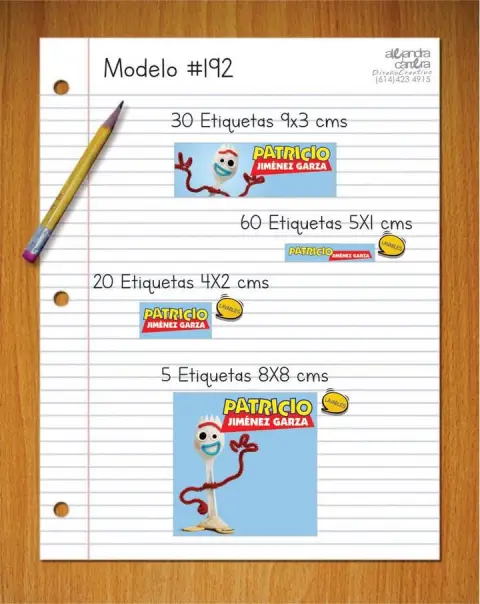 Papelería personalizada Alejandra Carrera - diseño 192