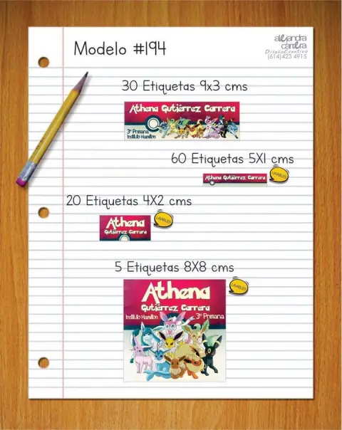 Papelería personalizada Alejandra Carrera - diseño 194