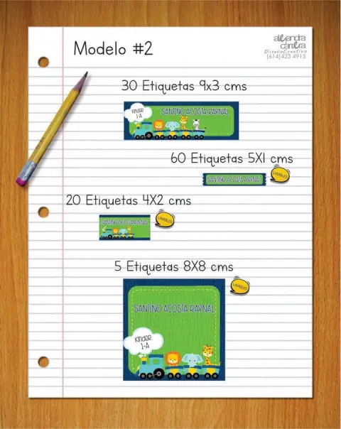 Papelería personalizada Alejandra Carrera - diseño 2