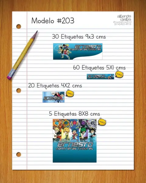 Papelería personalizada Alejandra Carrera - diseño 203