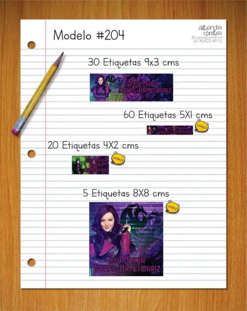 Papelería personalizada Alejandra Carrera - diseño 204