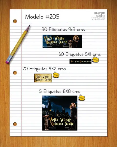 Papelería personalizada Alejandra Carrera - diseño 205