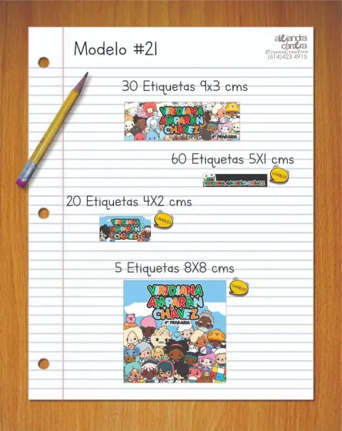 Papelería personalizada Alejandra Carrera - diseño 21