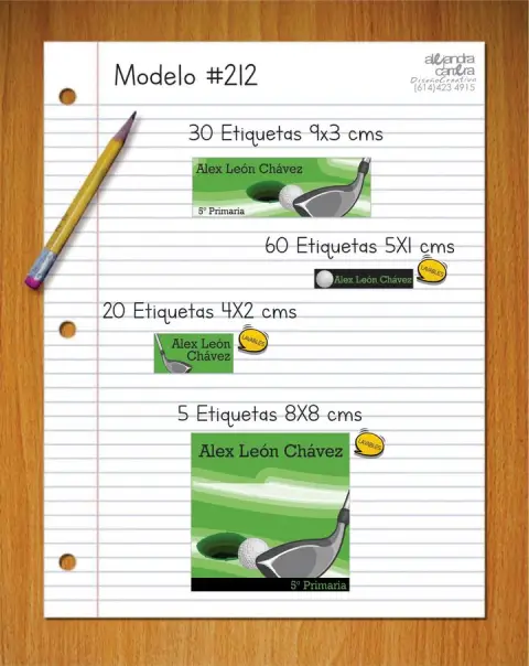 Papelería personalizada Alejandra Carrera - diseño 212