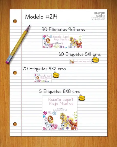 Papelería personalizada Alejandra Carrera - diseño 214