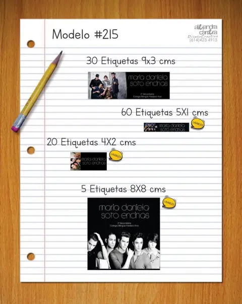 Papelería personalizada Alejandra Carrera - diseño 215