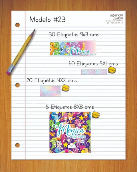 Papelería personalizada Alejandra Carrera - diseño 23