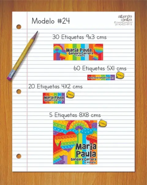 Papelería personalizada Alejandra Carrera - diseño 24