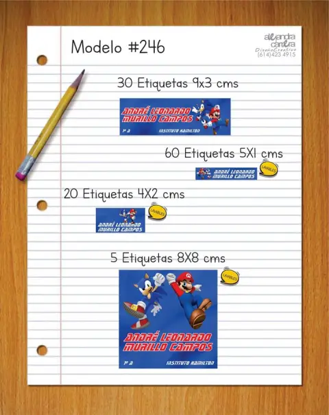 Papelería personalizada Alejandra Carrera - diseño 246