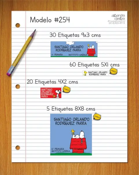 Papelería personalizada Alejandra Carrera - diseño 254