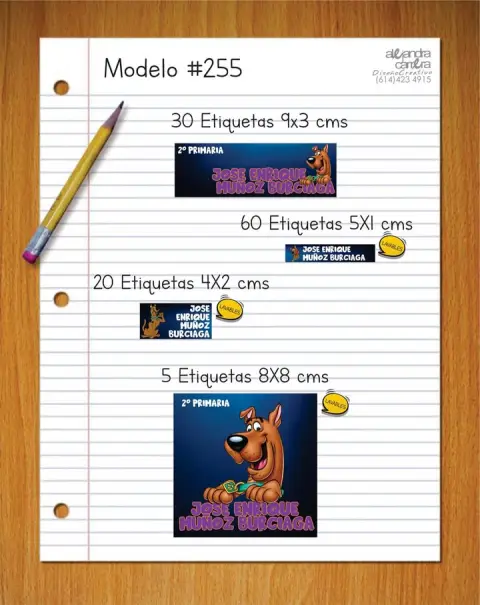 Papelería personalizada Alejandra Carrera - diseño 255