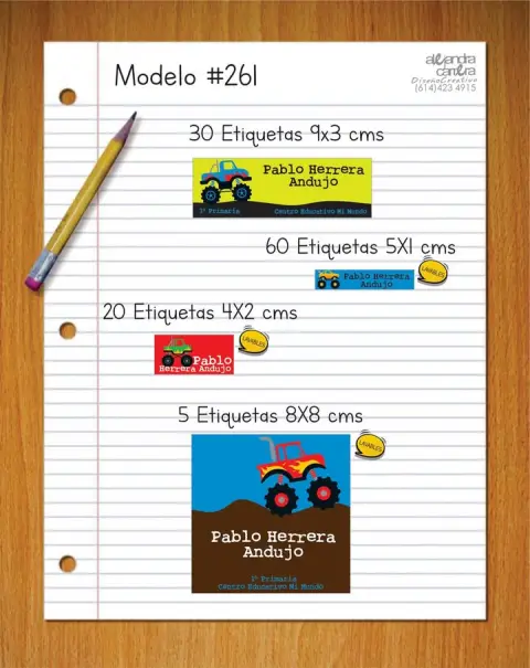 Papelería personalizada Alejandra Carrera - diseño 261