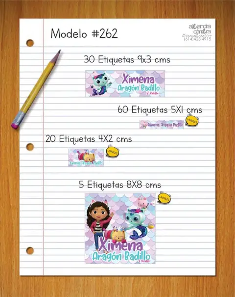 Papelería personalizada Alejandra Carrera - diseño 262