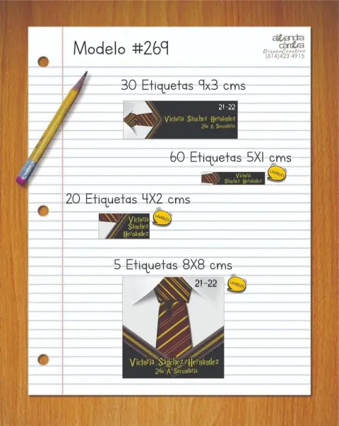 Papelería personalizada Alejandra Carrera - diseño 269