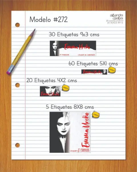 Papelería personalizada Alejandra Carrera - diseño 272