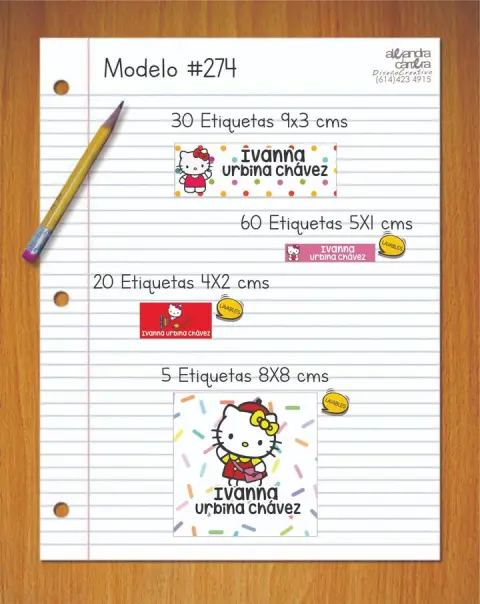 Papelería personalizada Alejandra Carrera - diseño 274