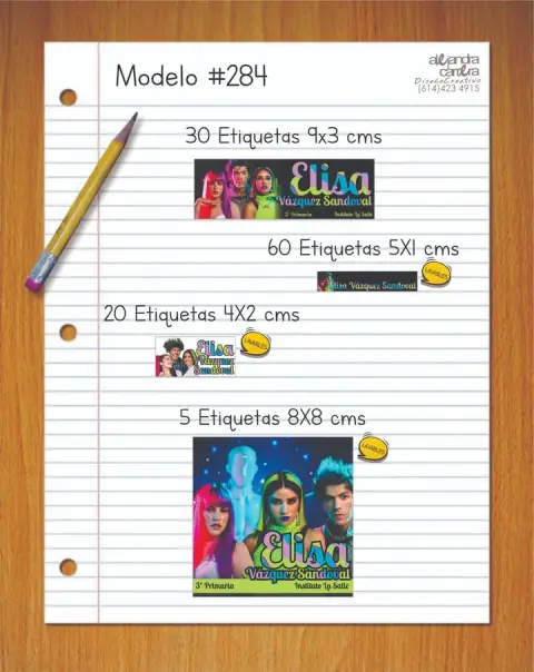 Papelería personalizada Alejandra Carrera - diseño 284