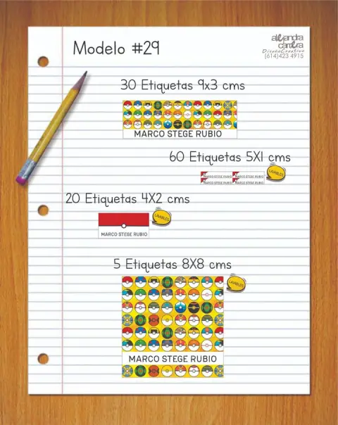 Papelería personalizada Alejandra Carrera - diseño 29