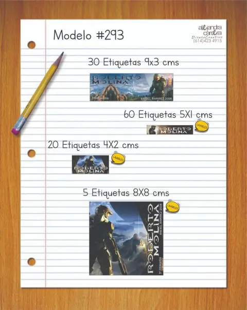 Papelería personalizada Alejandra Carrera - diseño 293