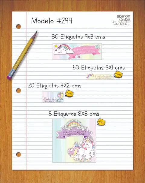 Papelería personalizada Alejandra Carrera - diseño 294