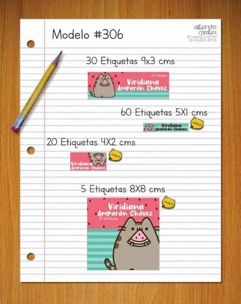 Papelería personalizada Alejandra Carrera - diseño 306