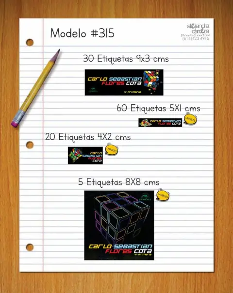 Papelería personalizada Alejandra Carrera - diseño 315