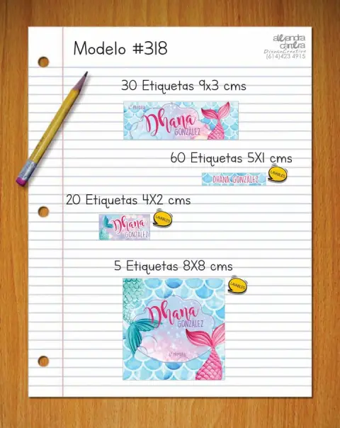 Papelería personalizada Alejandra Carrera - diseño 318