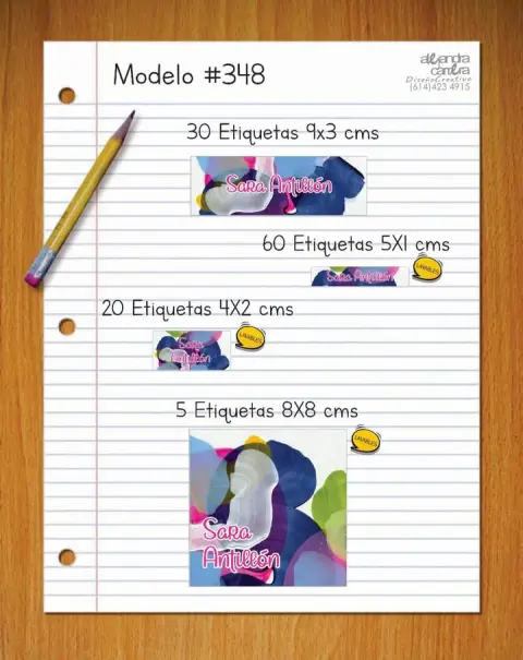 Papelería personalizada Alejandra Carrera - diseño 348