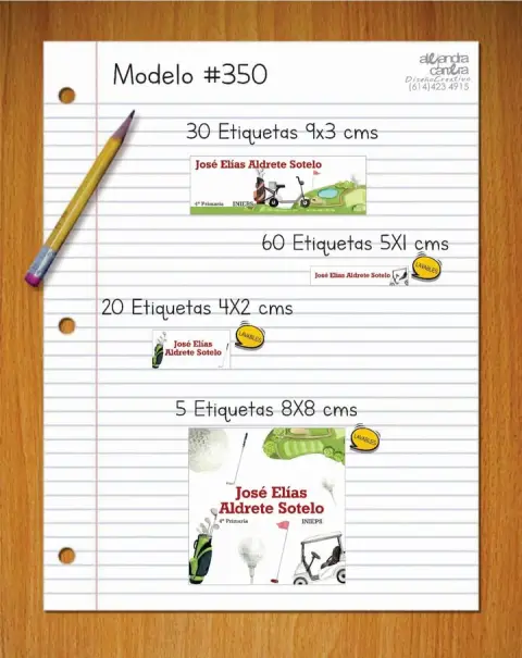 Papelería personalizada Alejandra Carrera - diseño 350